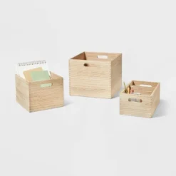 Small Decorative Light Wood Crate Natural - Brightroom™ -Brightroom GUEST 1433e760 ccd4 4d74 8b8b fdcc848f7469 2