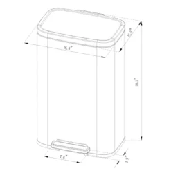 45L Rectangular Step Trash Can - Brightroom™ 9 45L Rectangular Step Trash Can - Brightroom™ -Brightroom GUEST 4a2ac669 6c4c 4843 a3d3 992611e508bc