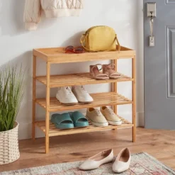 4 Tier Bamboo Shoe Rack - Brightroomâ„¢