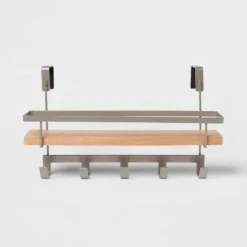 Shelf Rack With 5 Hooks - Brightroom™ 7 Shelf Rack With 5 Hooks - Brightroom™ -Brightroom GUEST 853bdf41 ebc4 4517 bfd7 fb3b0039943d