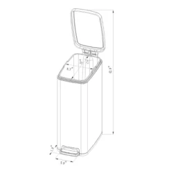 45L Slim Step Trash Can - Brightroom™ -Brightroom GUEST 869a5ad1 0687 49c5 986b a36d11f424d8