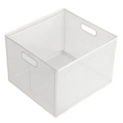 10" X 14" X 13.25" Mesh Crate File Box White - Brightroom™