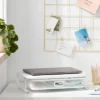 Mesh Monitor Stand With Drawer White - Brightroom™