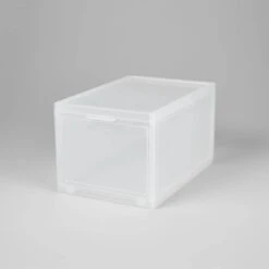 Small Stackable Bins Front Opening Clear Plastic - Brightroom™ 8 Small Stackable Bins Front Opening Clear Plastic - Brightroom™ -Brightroom GUEST d14984ec d883 4043 91a2 cad190d9ba3c