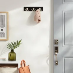 Modern Octopus 3 Rail Nickel Hooks Black - Brightroomâ„¢