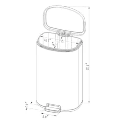 45L D Shape Step Trash Can - Brightroom™ 7 45L D Shape Step Trash Can - Brightroom™ -Brightroom GUEST dfcf1598 d01a 4f5f ae41 13a8e22b2c58